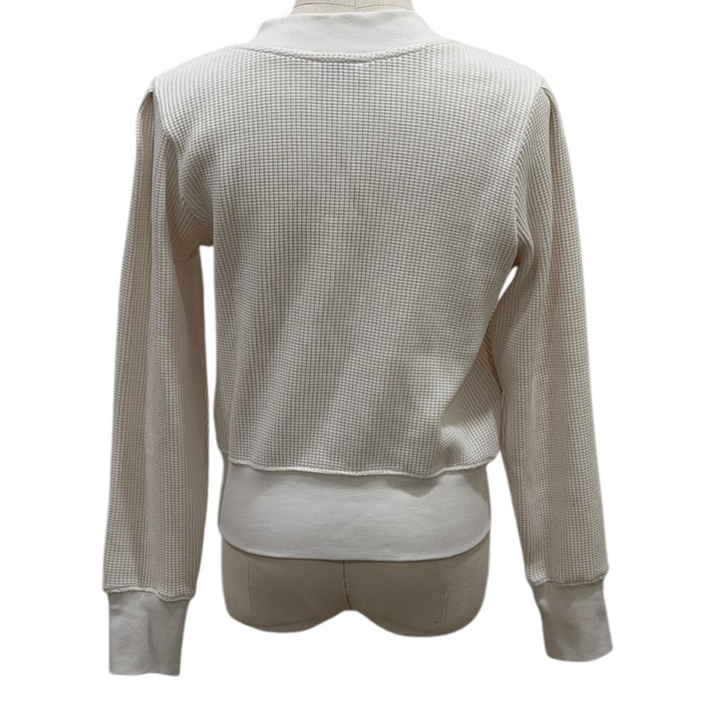 AYR The Waffle Cone Cardigan In Seashell White - Picture 3 of 8